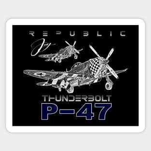 P47 Thunderbolt Republic World War II Fighter Aircraft Sticker